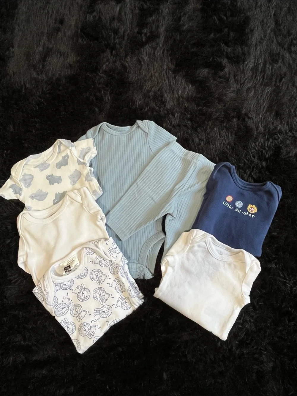 COTTON Newborn Boy BLUE 7 Piece Bundle. Live Show Listing. $10 starts.